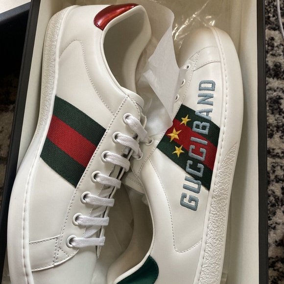 Gucci Ace Men\'s Sneakers with Gucci Band Embroidery Size  EU  43